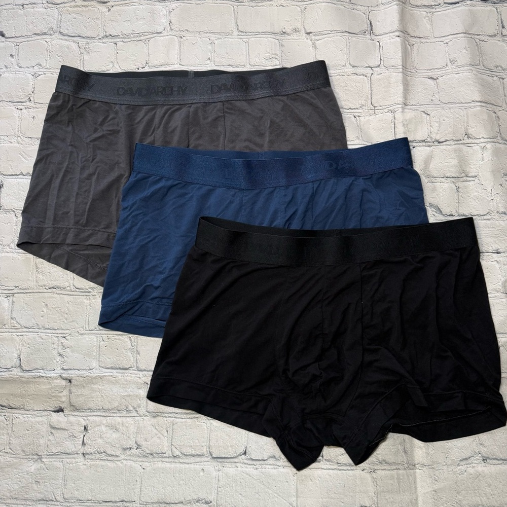 David Archy Men's Micro Modal Trunks Bundle size M